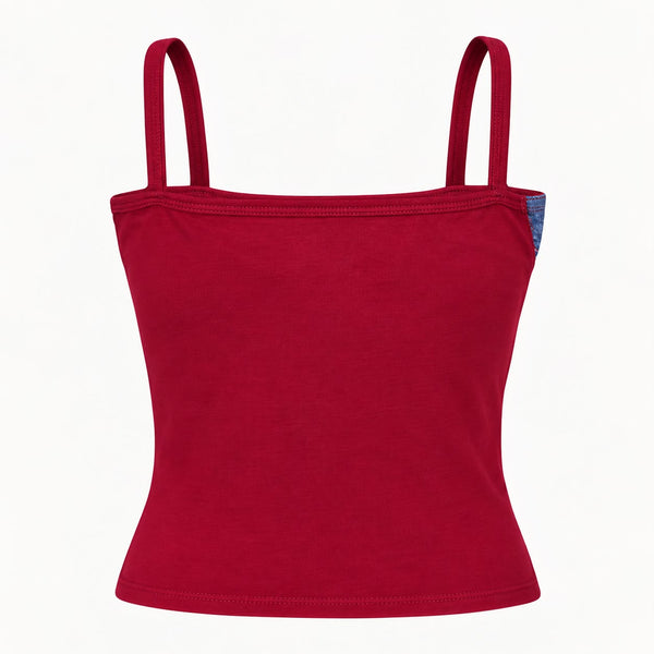 Cocola Print Top — Red