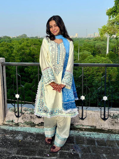 Blue Grace Satin Suit