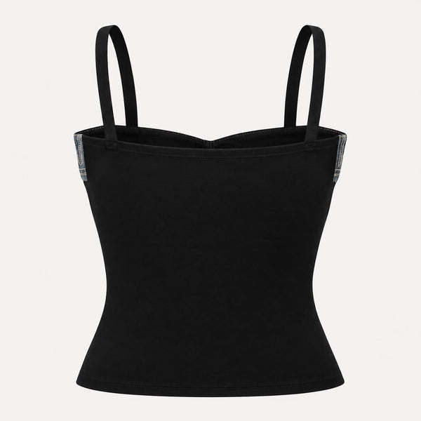 Cocola Print Top — Black