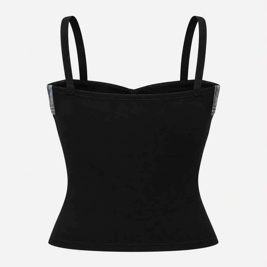 Cocola Print Top — Black
