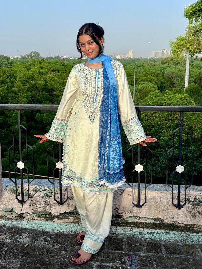 Blue Grace Satin Suit