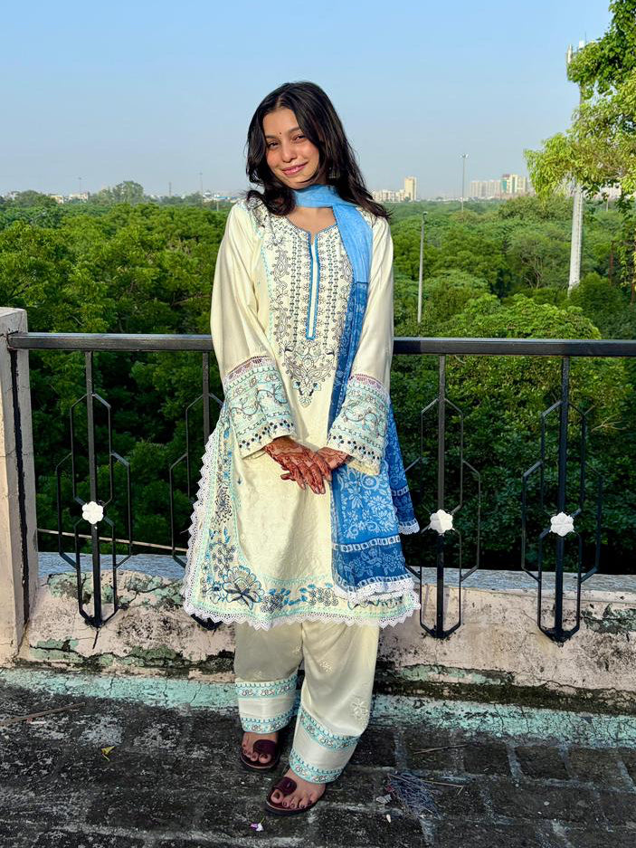 Blue Grace Satin Suit