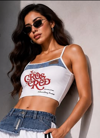Cocola Print Top — White