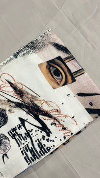 Bairan Printed Pants — Beige