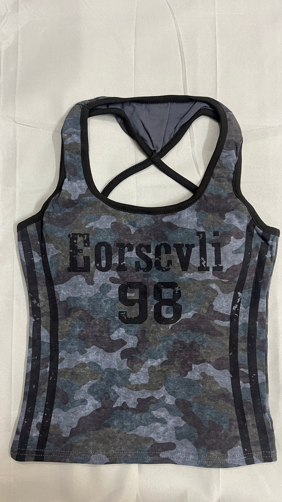 Camouflage Top — Blue