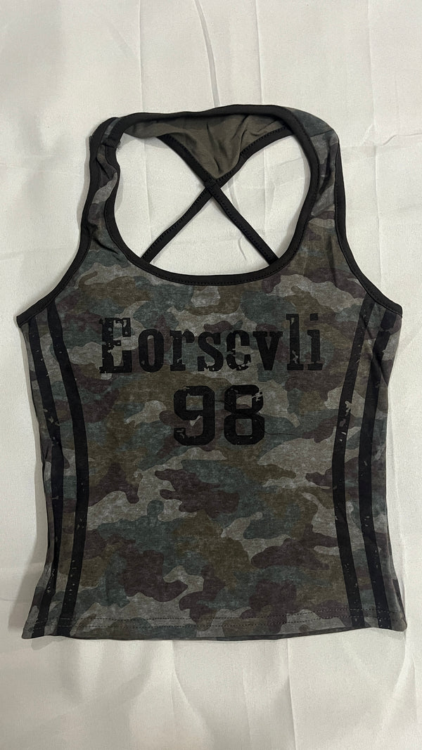 Camouflage Top — Green