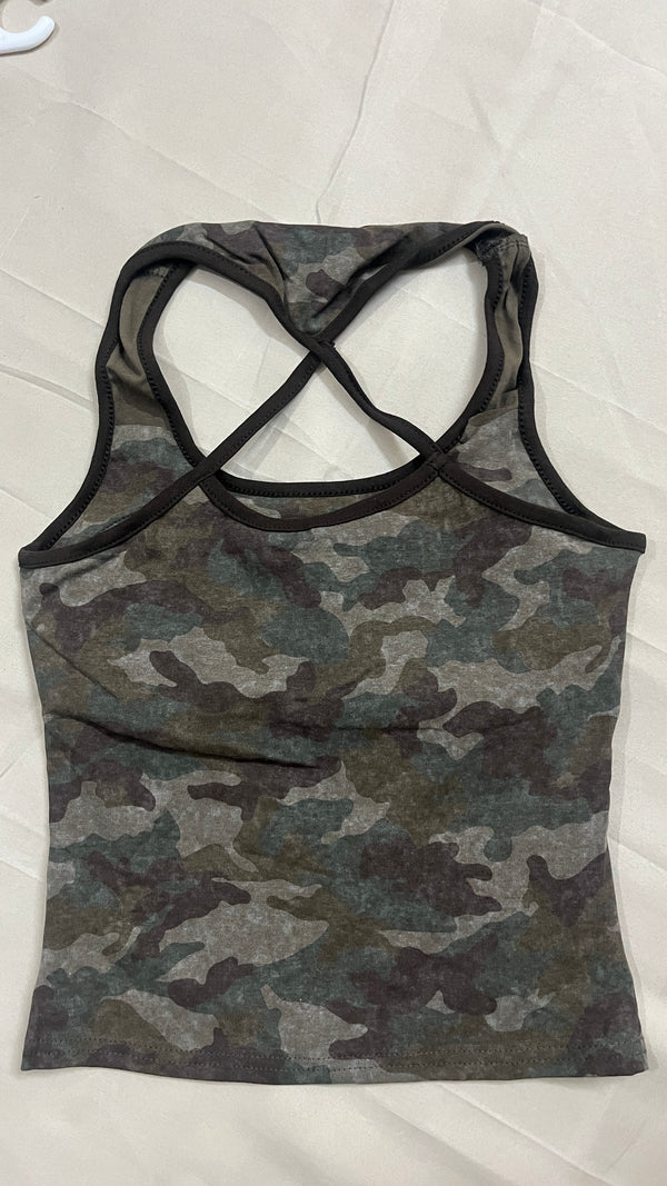 Camouflage Top — Green