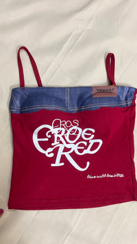 Cocola Print Top — Red