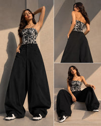 Korean Baggy Jeans — Black