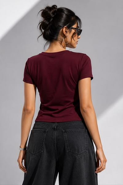 Maroon Jewel Top