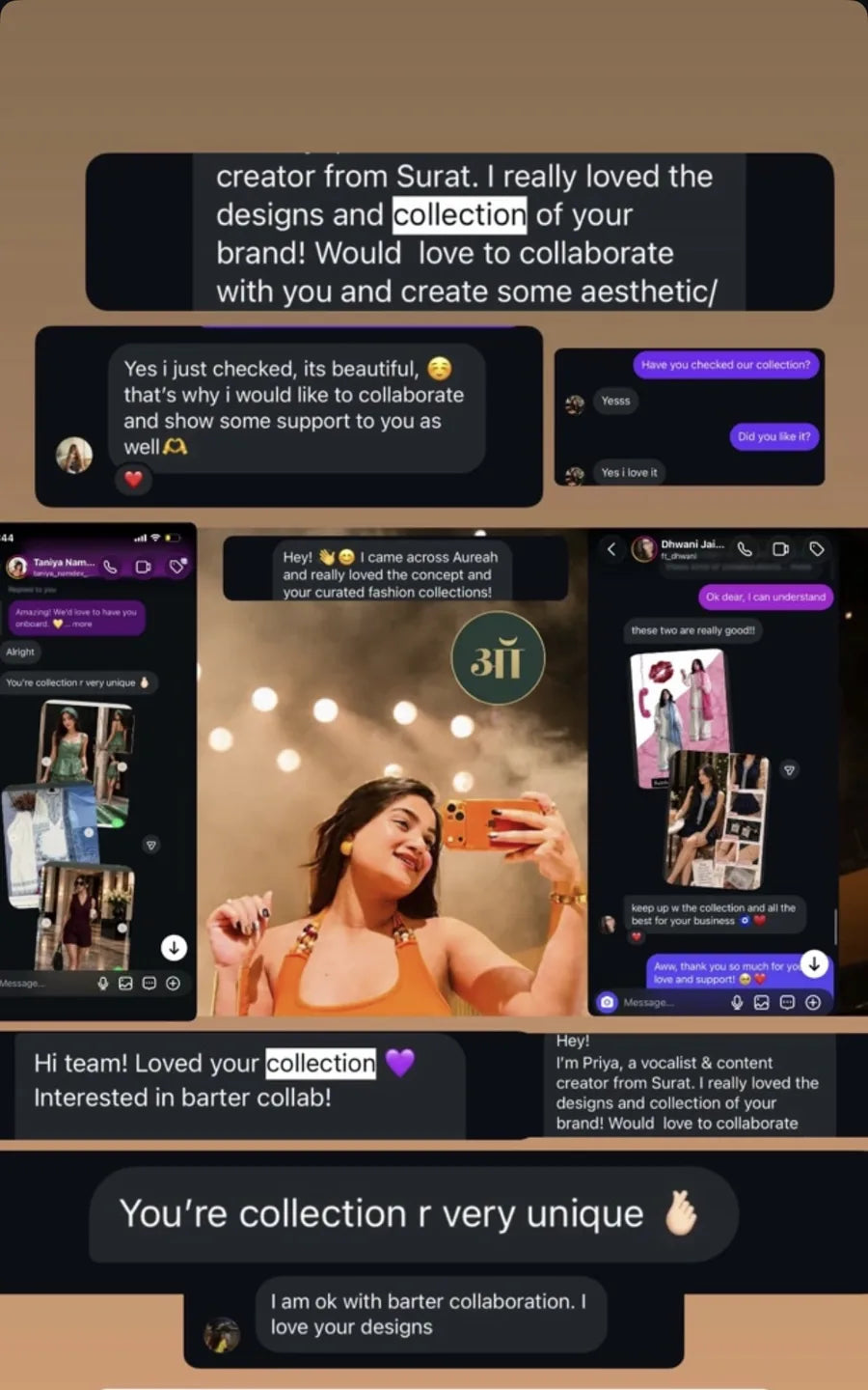 Messages from content creators about the AUREAH collection